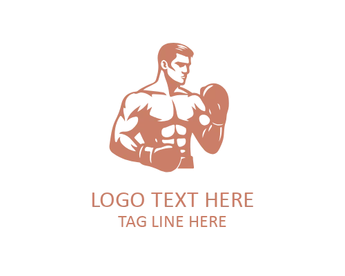 Boxing Champion Badge Logo