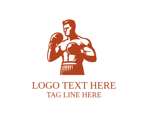 Boxing Fight Emblem Logo