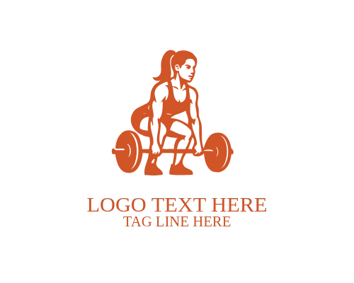 Boxing Gym Strong Woman Logo