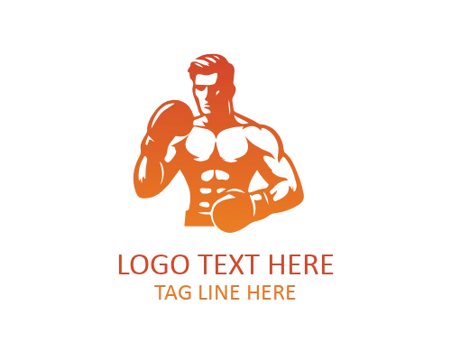 Boxing Punch Emblem Logo