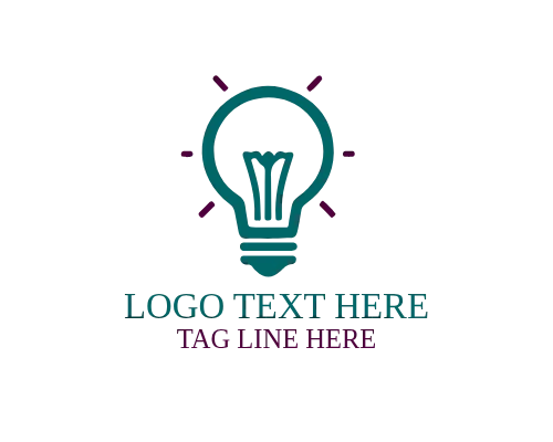 Brain Idea Bulb Creative Concept Logo