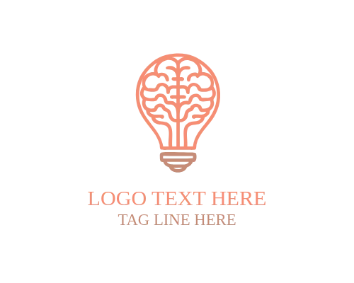 Brain Light Concept Logo