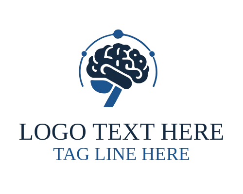 Brain Lightning Idea Logo