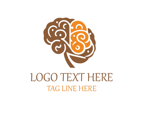 Brain Logo with Circuit Design for Tech and AI