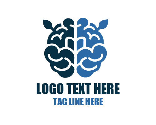 Brain Logo with Gears Representing Problem Solving