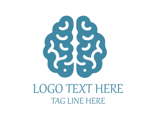 Brain Logo with Lightbulb Representing Innovation and Ideas