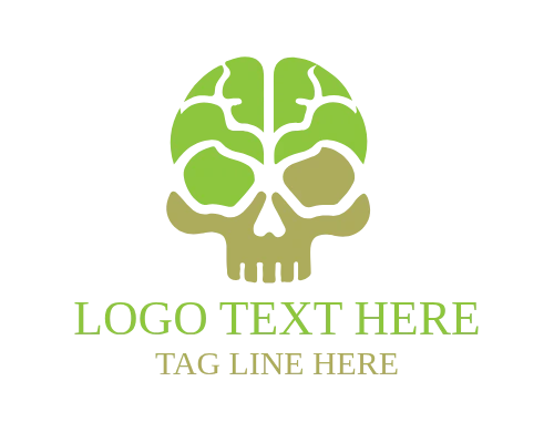 Brain Logo with Lightbulb Symbolizing Bright Ideas