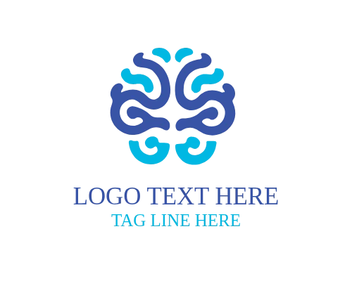 Brain Pulse Heartbeat Logo