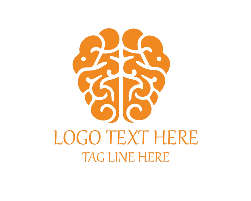 Brain Wave Logo for Intelligence and Creativity