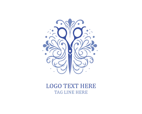 Branch Scissor Floral Logo