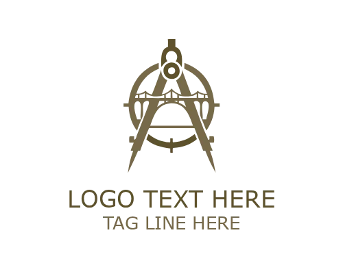 Bridge Silhouette Architecture Logo for Modern Infrastructure Branding