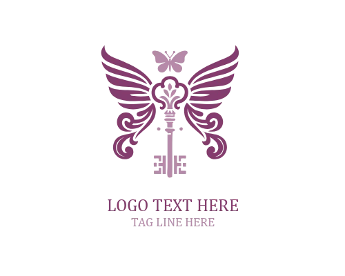 Bright Feather Wings Key Logo