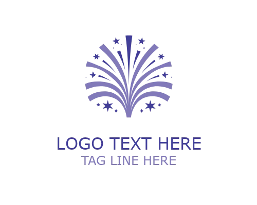 Bright Show Fireworks Logo for Events and Celebration Branding