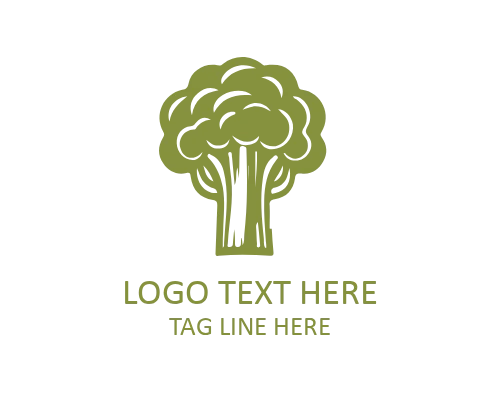 Broccoli Vegetable Logo