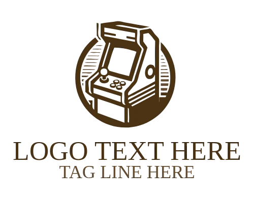 Brown Arcade Gaming Logo