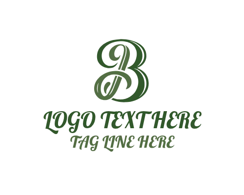 Brush Calligraphy letter B Logo