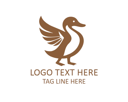 Brush Stroke Duck Logo for Artistic Brands