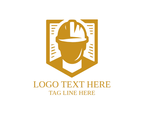  Builder Head Construction Labour Logo