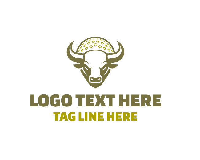  Bull Golf Champion Design Logo