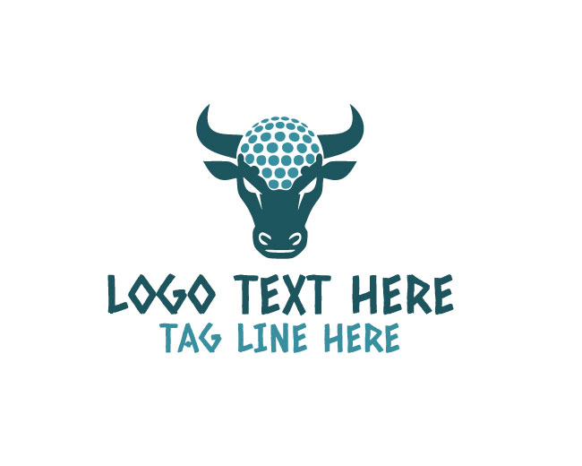 Bull Golf Fairway Logo