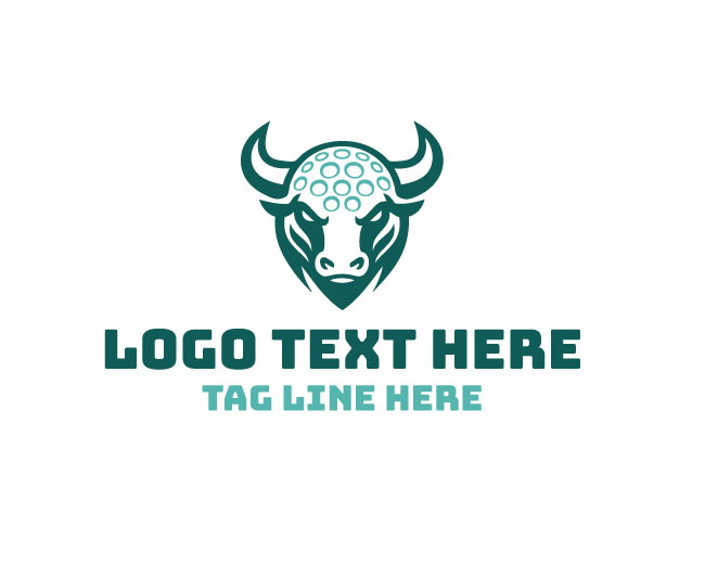 Bull Golf Swing Logo