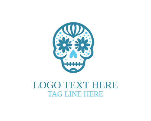 Bullhorn Sugar Skull Logo