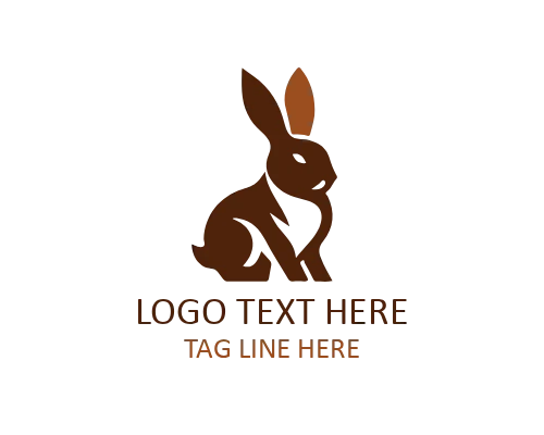  Bunny Face Flat Logo for Pet, Children, and Organic Brands