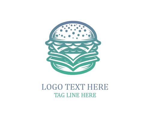 Burger Emblem Logo