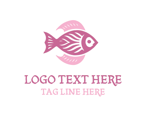 Business Identity Linear Fish Logo
