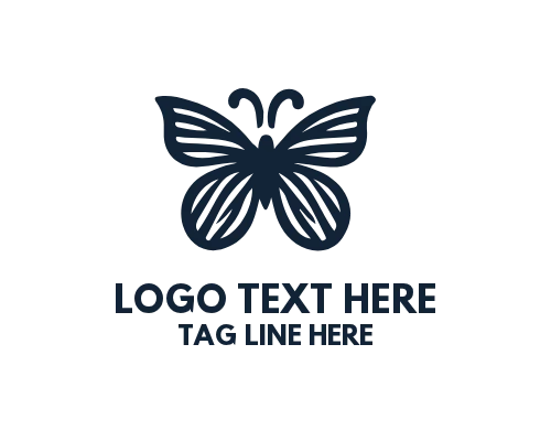 Butterfly black Logo