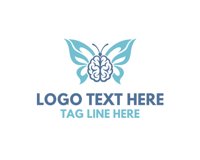 Butterfly Brain Wings Logo
