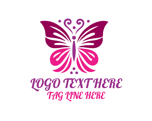  Butterfly Heart Wings Love Logo