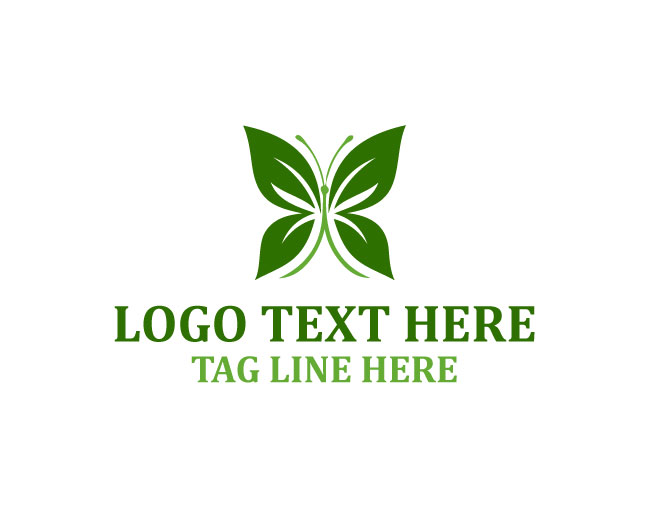 Butterfly Leaf Wings Logo