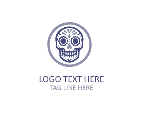 Butterfly Sugar Skull Logo