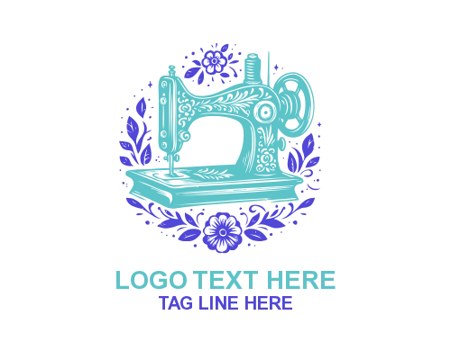  Button Thread Sewing Logo