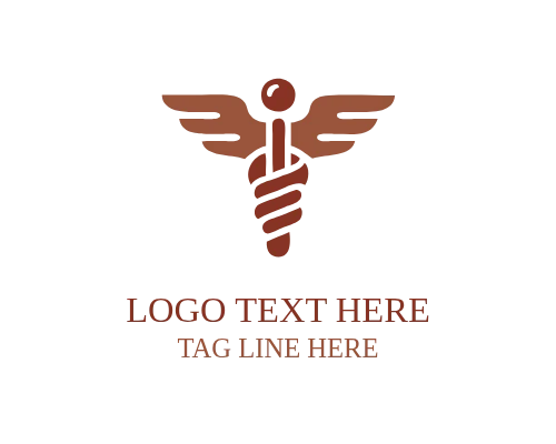 Caduceus Hospital Medical Logo