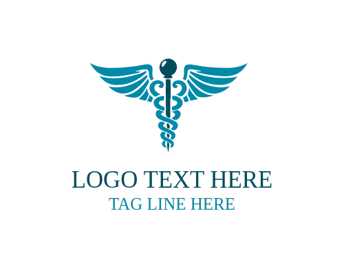 Caduceus Medical Symbol Logo