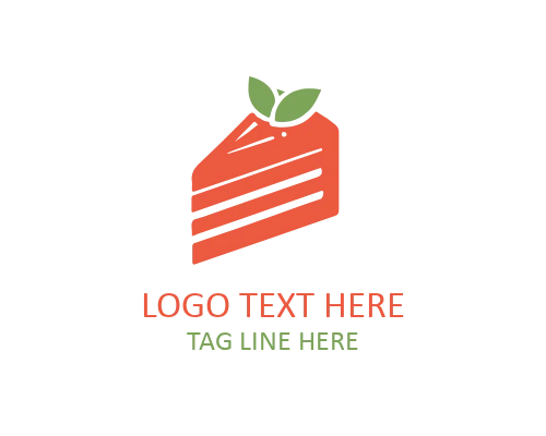 Cake Slice Sticker Logo