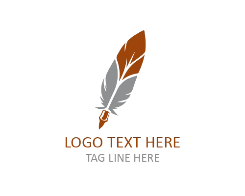 Calligraphy Feather Pen Logo