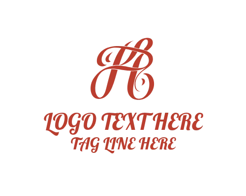 Calligraphy Letter H Logo