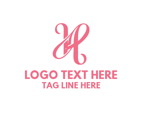 Calligraphy Letter H Logo