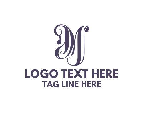 Calligraphy Letter M Logo