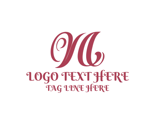 Calligraphy Letter M Logo
