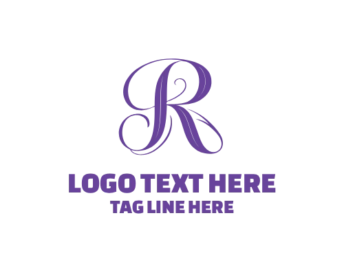 Calligraphy Letter R Logo