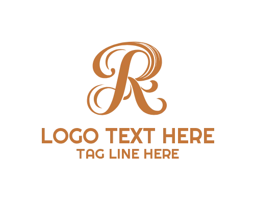 Calligraphy Letter R Logo