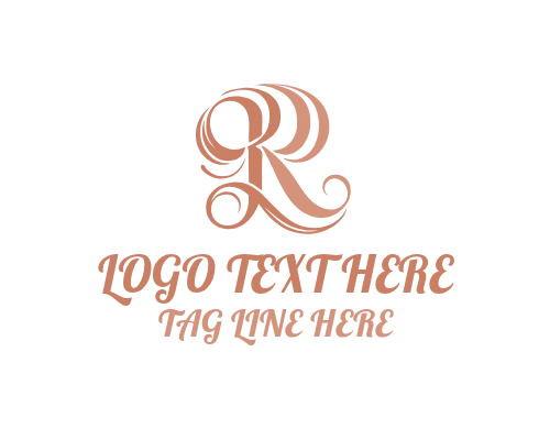 Calligraphy Letter R Logo