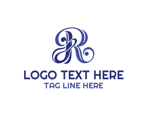 Calligraphy Letter R Logo
