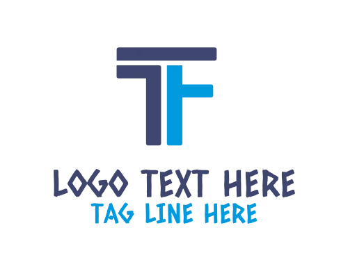 Calligraphy Letter T & F Logo