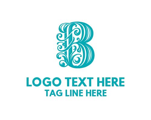 Calligraphy Monogram letter B Logo