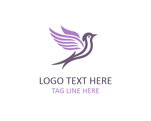Calm Linear Bird Logo